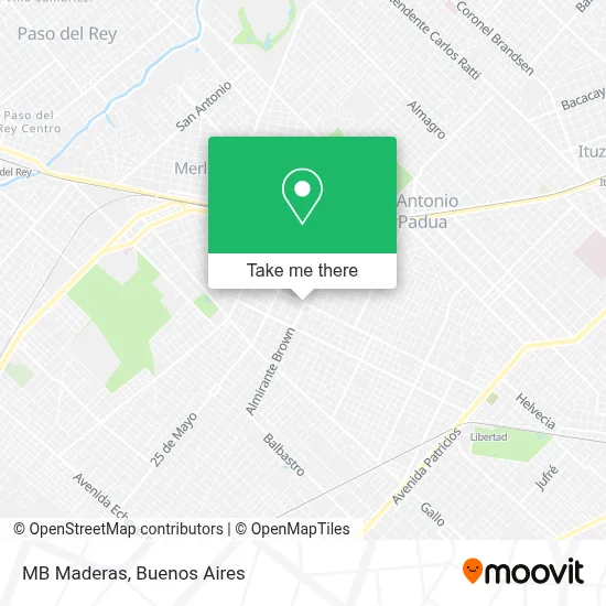 MB Maderas map