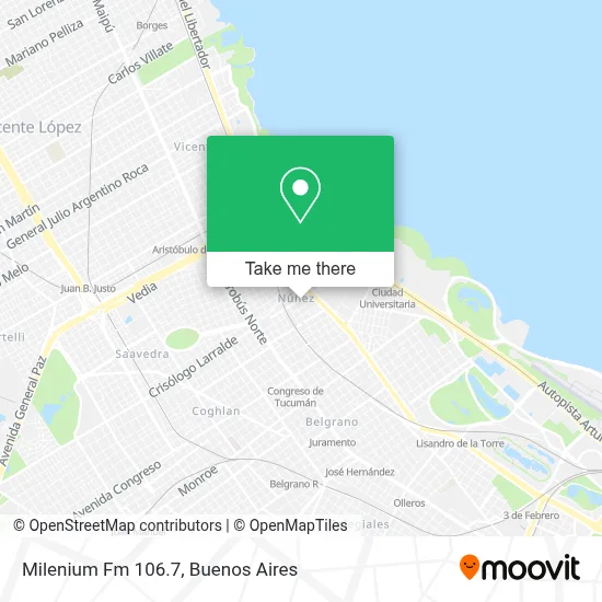 Milenium Fm 106.7 map