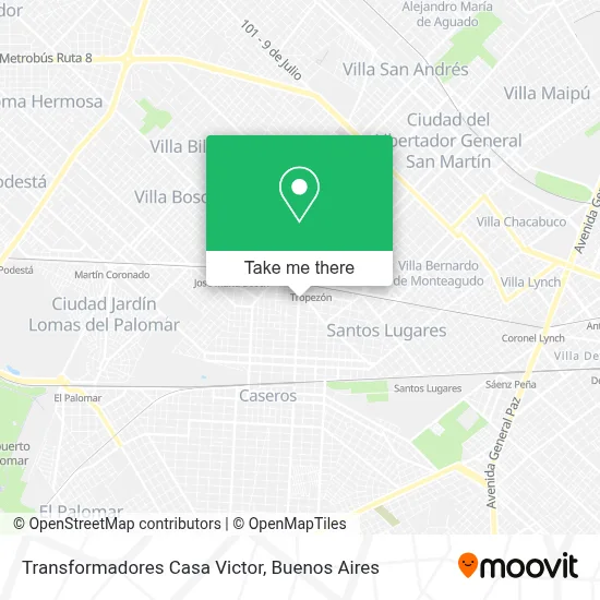 Transformadores Casa Victor map
