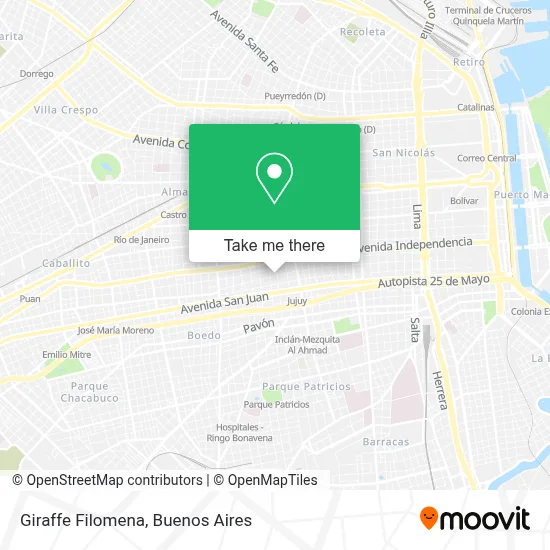 Giraffe Filomena map