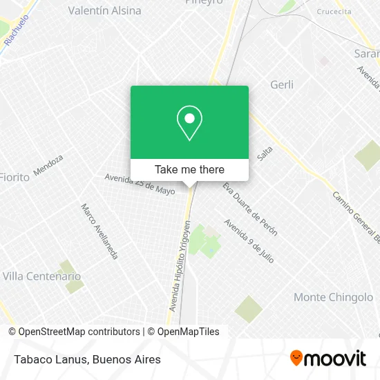 Tabaco Lanus map