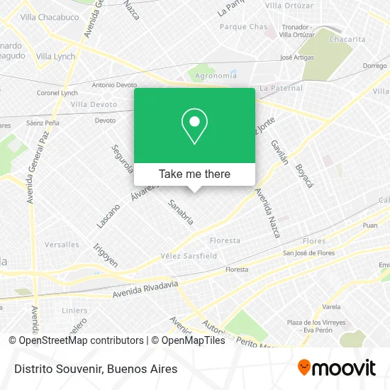 Distrito Souvenir map