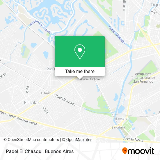 Padel El Chasqui map