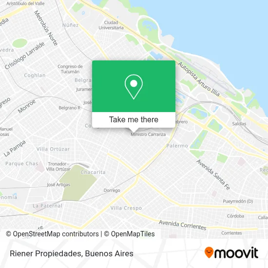 Riener Propiedades map