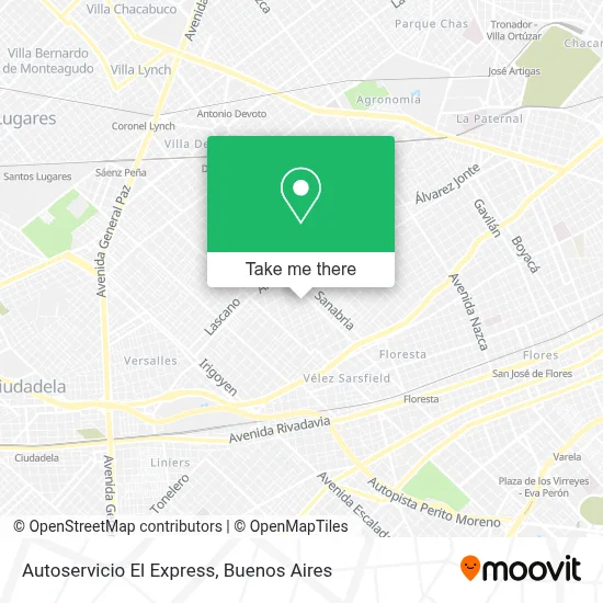 Autoservicio El Express map