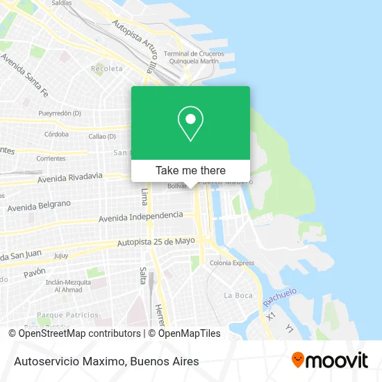Autoservicio Maximo map