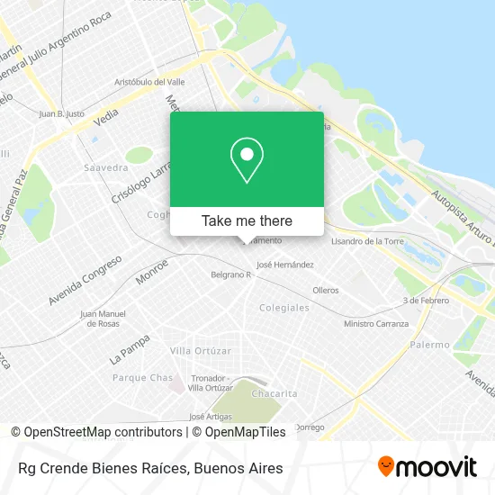 Rg Crende Bienes Raíces map