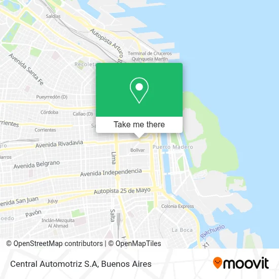 Central Automotriz S.A map