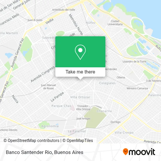Banco Santender Rio map