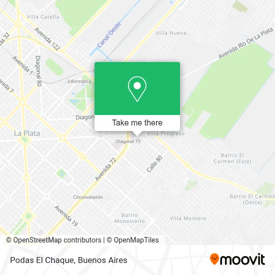 Podas El Chaque map
