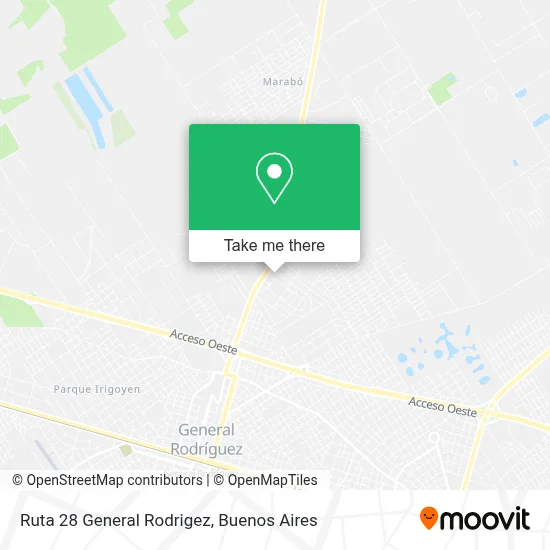 Ruta 28 General Rodrigez map