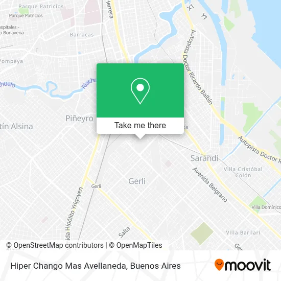 Hiper Chango Mas Avellaneda map