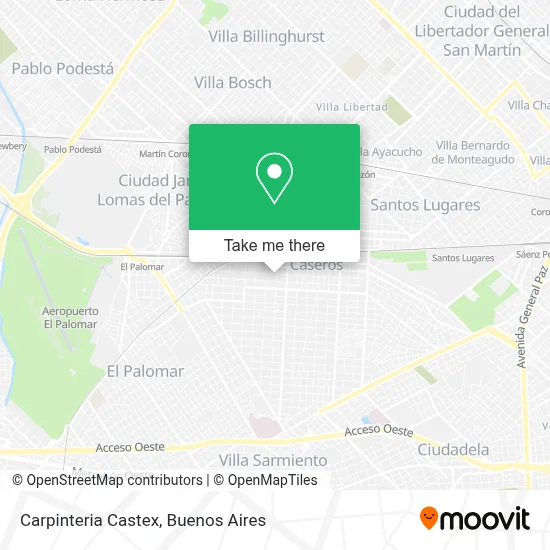 Carpinteria Castex map