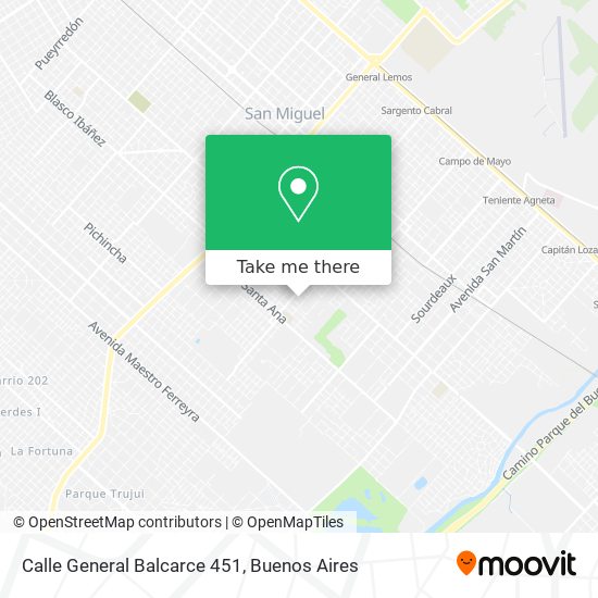 Mapa de Calle General Balcarce 451