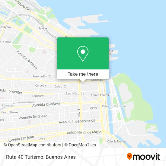 Ruta 40 Turismo map