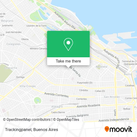 Trackingpanel map