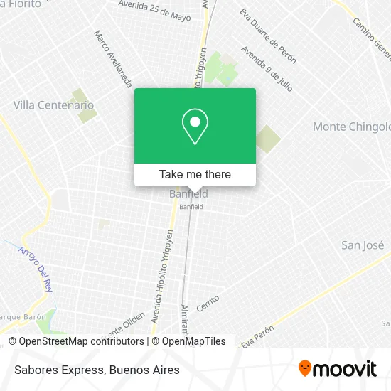 Sabores Express map