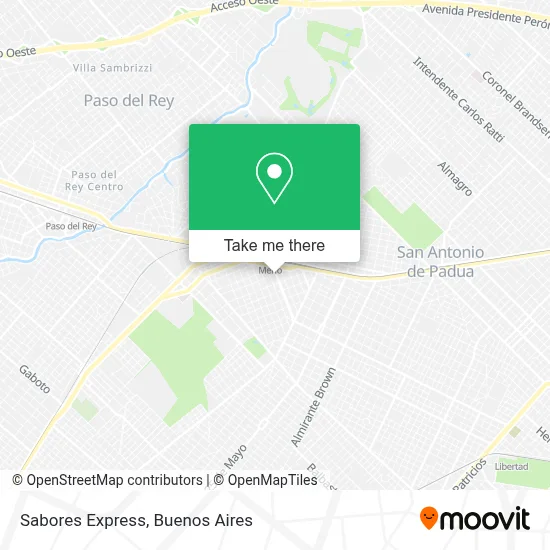 Sabores Express map