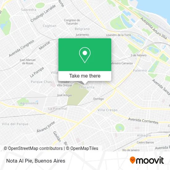 Nota Al Pie map