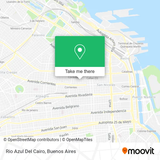 Rio Azul Del Cairo map