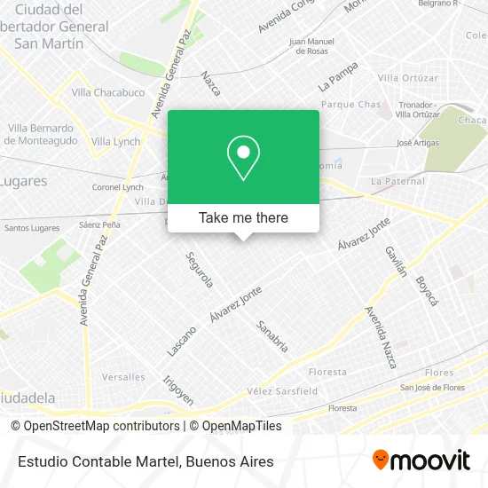 Estudio Contable Martel map