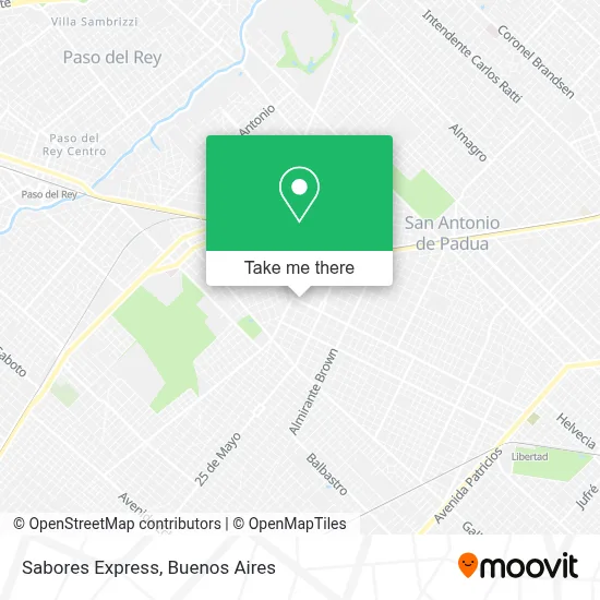 Sabores Express map