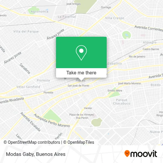 Modas Gaby map