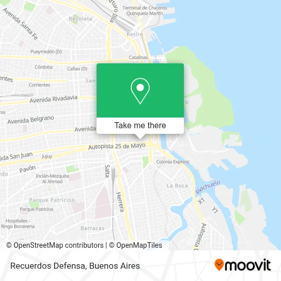 Recuerdos Defensa map