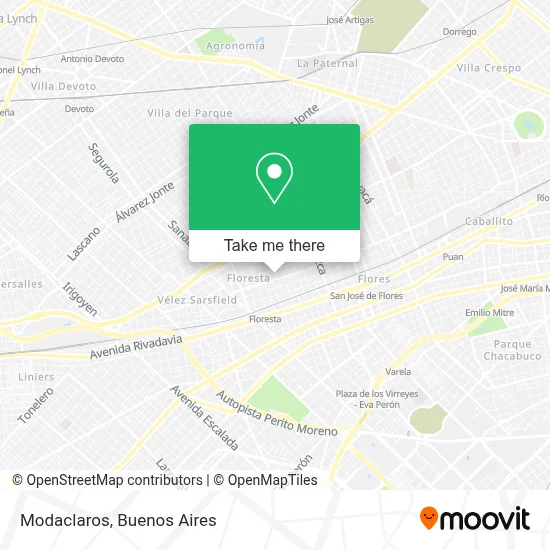 Modaclaros map