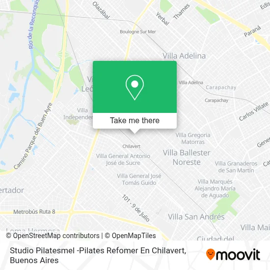 Studio Pilatesmel -Pilates Refomer En Chilavert map