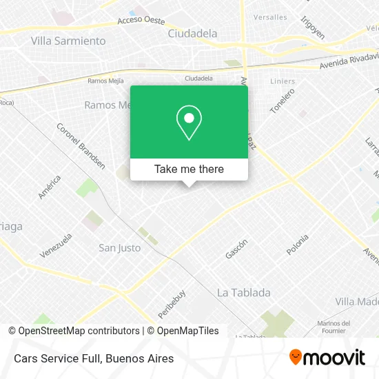 Cars Service Full map