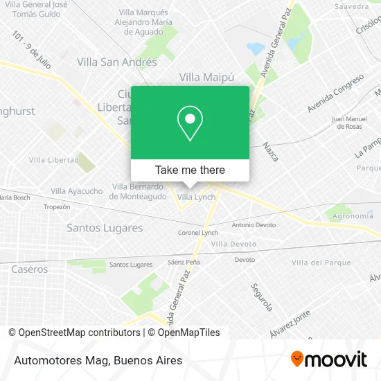 Automotores Mag map