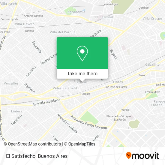 El Satisfecho map