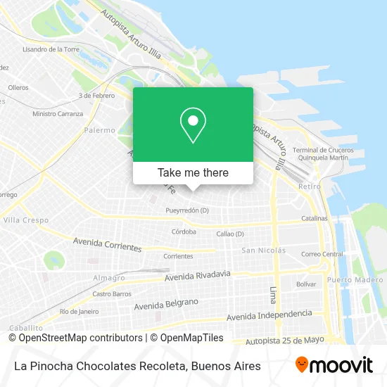 La Pinocha Chocolates Recoleta map