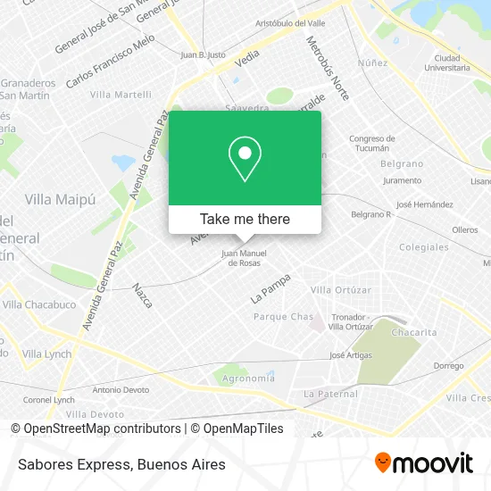Sabores Express map
