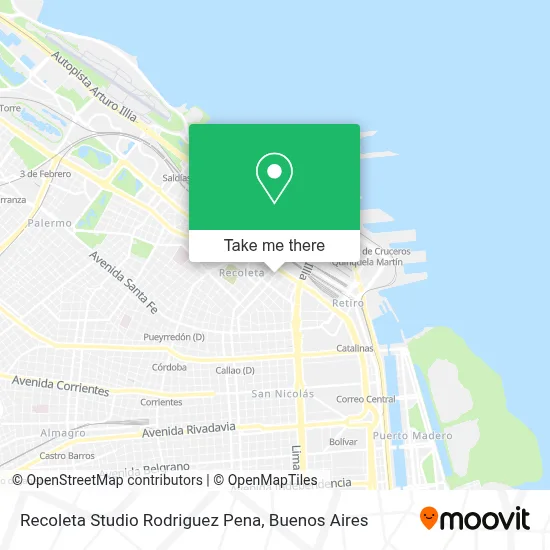 Recoleta Studio Rodriguez Pena map