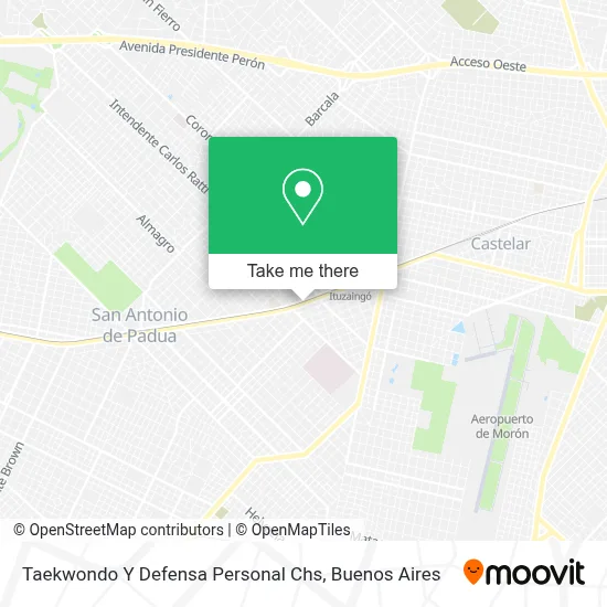 Taekwondo Y Defensa Personal Chs map