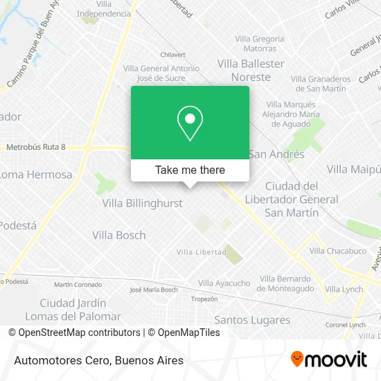 Automotores Cero map