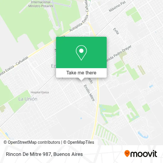 Rincon De Mitre 987 map