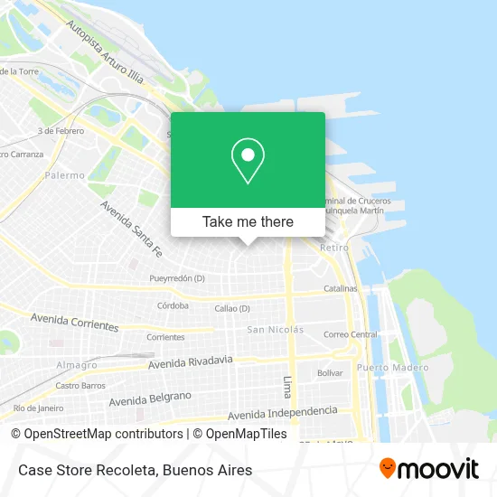 Case Store Recoleta map