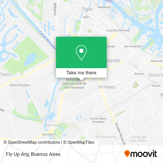 Fly Up Arg map