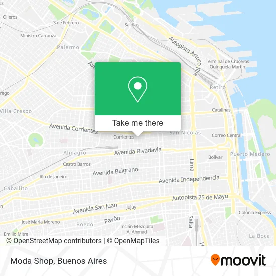 Moda Shop map