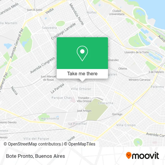 Bote Pronto map