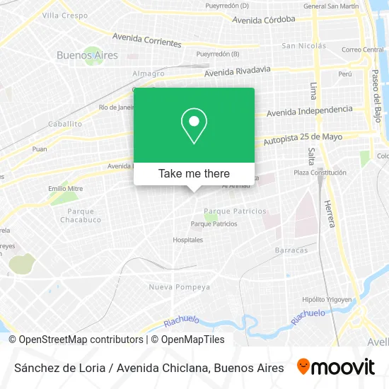 Sánchez de Loria / Avenida Chiclana map