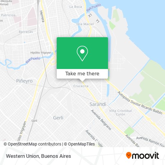 Western Union map