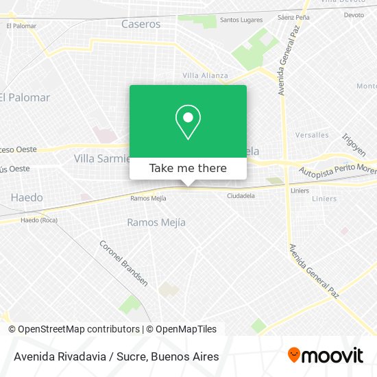 Avenida Rivadavia / Sucre map