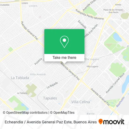Echeandia / Avenida General Paz Este map