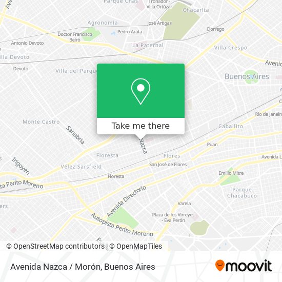 Avenida Nazca / Morón map