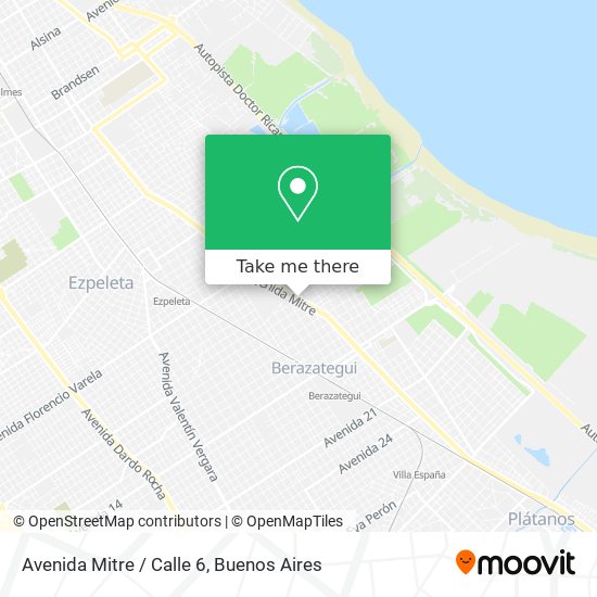 Avenida Mitre / Calle 6 map