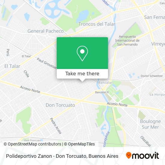 Polideportivo Zanon - Don Torcuato map
